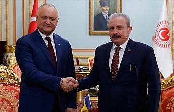 TBMM Başkanı Şentop, Moldova Cumhurbaşkanı Dodon ile bir araya geldi