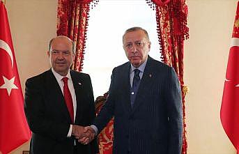 Cumhurbaşkanı Erdoğan, KKTC Başbakanı Tatar'ı kabul etti