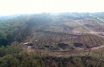 Sakarya'da patlamanın olduğu alandaki hasar havadan görüntülendi