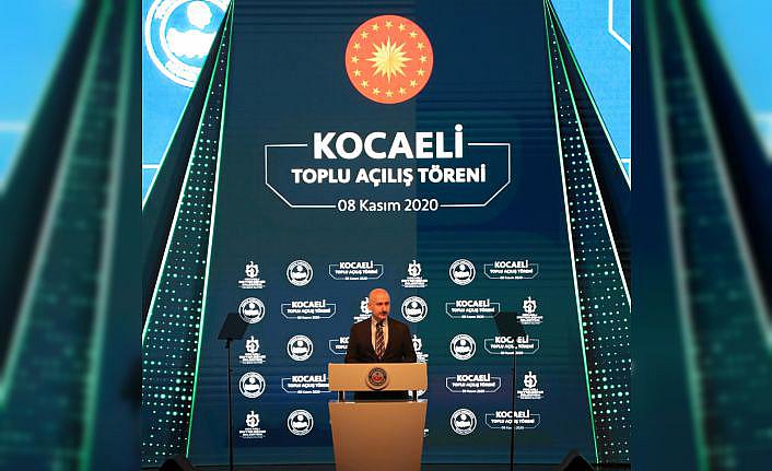 Ulaştırma ve Altyapı Bakanı Adil Karaismailoğlu, Kocaeli'de açılış töreninde konuştu: