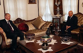Cumhurbaşkanı Erdoğan MHP Genel Başkanı Bahçeli'yi evinde ziyaret etti