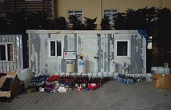 İstanbul'da 1400 litre kaçak içki ele geçirildi