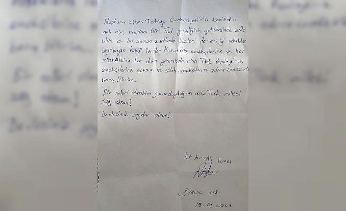 Kırklareli'nde karantinası sona eren askerin yurt görevlilerine minnettarlığı mektubundaki satırlara yansıdı