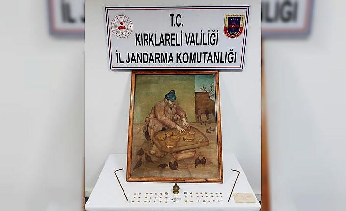 Osmanlı dönemine ait tabloyu satmaya çalıştığı öne sürülen zanlı yakalandı