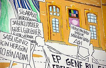 Kırklareli'nde vatandaşlar Kovid-19'a karşı Karagöz karikatürleriyle uyarılıyor