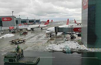 İstanbul Havalimanı'nda buzlanmaya karşı önlemler sürüyor