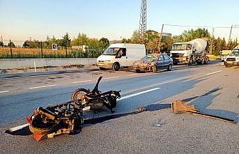 Kırklareli'nde otomobille çarpışan motosikletin sürücüsü yaşamını yitirdi