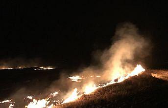 Edirne'de anız yangının sıçradığı ayçiçeği tarlaları zarar gördü