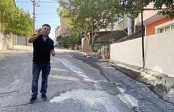 Tekirdağ Çorlu'da yollardaki çukurları vatandaş doldurmaya başladı
