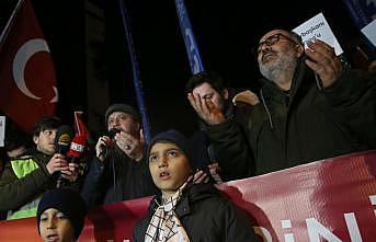 İsrail'in İstanbul Başkonsolosluğu önünde protesto eylemi