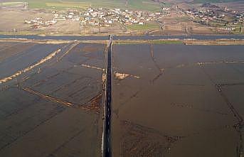 Ergene Nehri taştı, tarım arazileri su altında kaldı