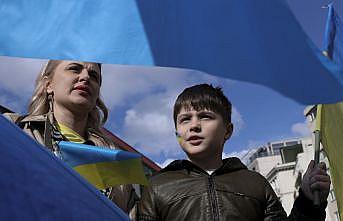 İstanbul'daki Ukraynalılar Rusya'nın Ukrayna'ya saldırısını protesto etti