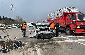 Trafik kazası D-100 kara yolunda ulaşımı aksattı