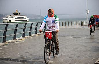 Üsküdar Bisiklet Peloton Spor Kulübü üyeleri Çanakkale'ye hareket etti