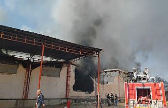 Kırklareli'nde mobilya fabrikasında yangın çıktı