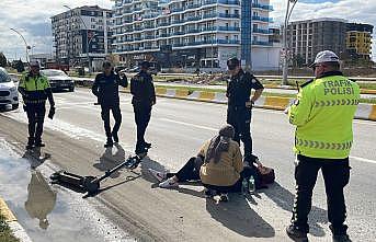Edirne'de elektrikli skuterden düşen üniversite öğrencisi yaralandı