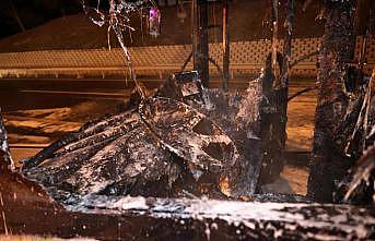TEM Otoyolu’nda seyir halindeki İETT otobüsü yandı