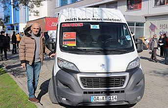 Almanya'da yaşayan gurbetçilerin topladığı yardım malzemeleri Türkiye'ye getirildi
