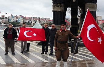 Gazi torunu Onbeşliler anısına İstanbul'dan Çanakkale'ye yürüdü