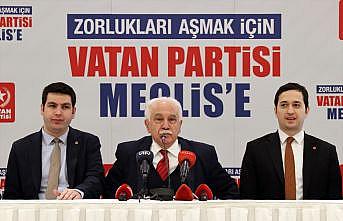 Doğu Perinçek Vatan Partisinin seçim bildirgesini İstanbul'da açıkladı