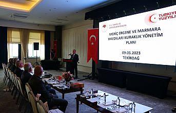 Tekirdağ'da Meriç Ergene ve Marmara Havzaları Kuraklık Yönetim Planı toplantısı yapıldı