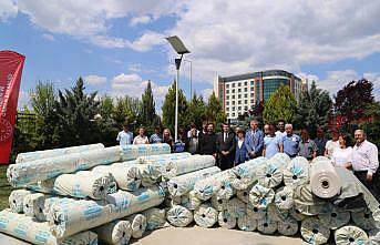 Edirne'de seracılığın geliştirilmesi amacıyla üreticiye sera naylonu dağıtıldı
