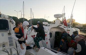 Kuzey Ege'de Yunanistan unsurlarınca geri itilen 45 düzensiz göçmen kurtarıldı