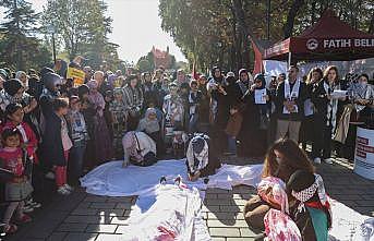 İstanbul'da kadınların Filistin'e destek için başlattığı oturma eylemi 14. gününde