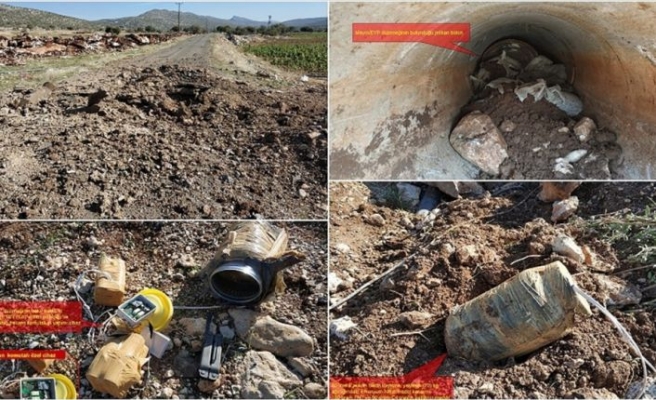 PKK'lı teröristlerce menfeze yerleştirilen patlayıcı imha edildi