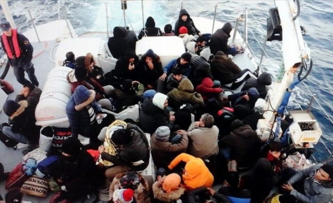 Bodrum açıklarında 112 düzensiz göçmen yakalandı