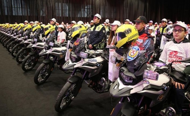 Emniyet ve jandarmaya 284 motosiklet tahsis edildi