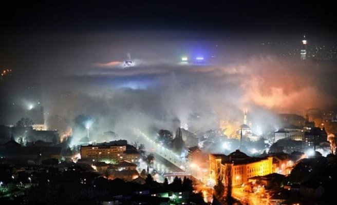 Saraybosna'da yoğun hava kirliliği