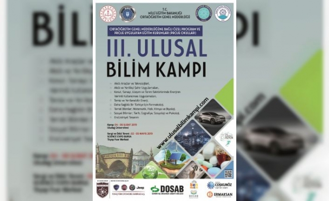 Meb III. Ulusal Bilim Kampı Bursa'da Başlıyor