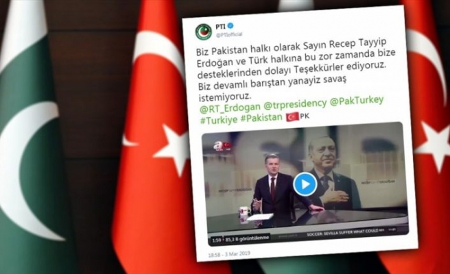 Pakistan iktidar partisinden Türkçe teşekkür