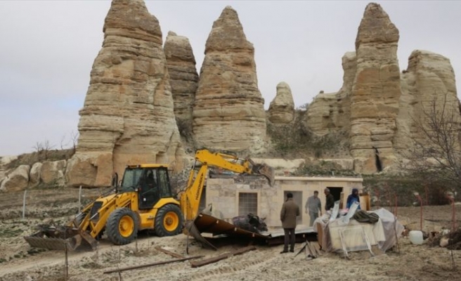 Kapadokya'da son 5 ayda 101 yapı yıkıldı