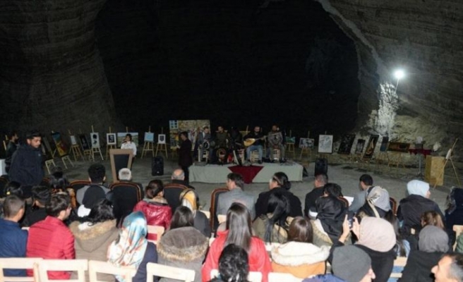 Iğdır'daki Tuz Dağı'nın derinliklerinde kültür ve sanat etkinliği düzenlendi