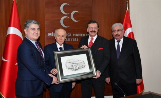 TOGG heyeti, MHP Genel Başkanı Bahçeli'yi ziyaret etti
