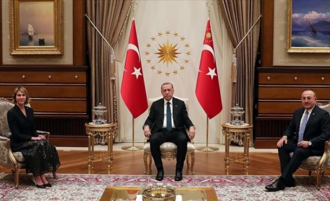 Cumhurbaşkanı Erdoğan, ABD’nin BM Daimi Temsilcisi Craft’ı kabul etti