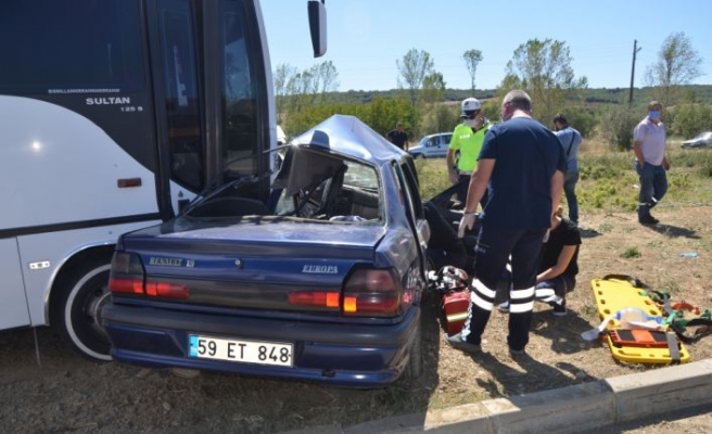 Tekirdağ'da trafik kazası: 1 ölü, 1 yaralı