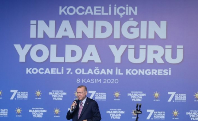 Cumhurbaşkanı Erdoğan, AK Parti Kocaeli 7. Olağan İl Kongresi'nde konuştu