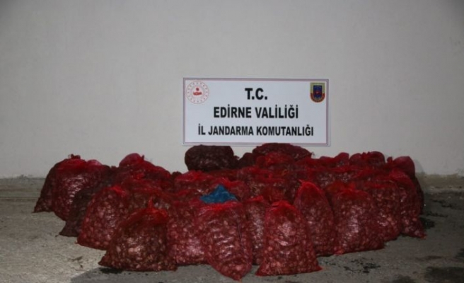 Edirne'de kaçak toplanan 1 ton kum midyesi ele geçirildi