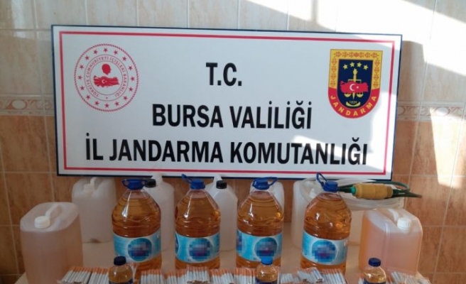 Bursa'da 31,5 litre sahte içki ele geçirildi