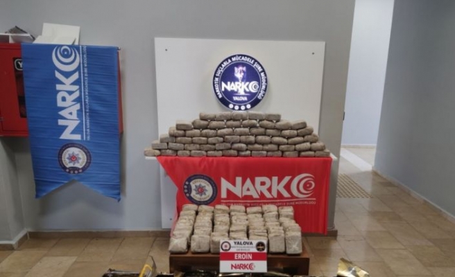Yalova'da pirinç torbaları ve bal tenekelerine gizlenmiş 192 kilo 150 gram eroin ele geçirildi