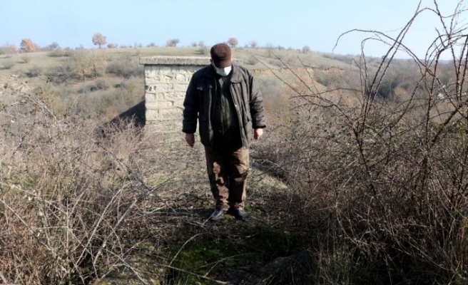 Edirne'de tarihi su yolundaki kemerin kaçak kazıyla tahrip edildiği iddia edildi