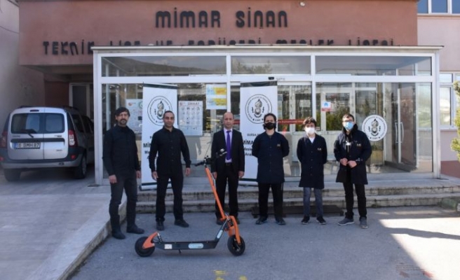Bursa'da meslek lisesinde üretilen elektrikli scooter için siparişler gelmeye başladı