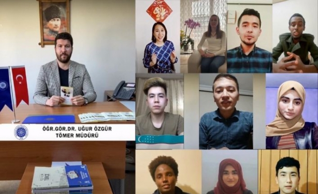 Tekirdağ'da uluslararası öğrenciler “Anneler gününe“ özel klip çekti
