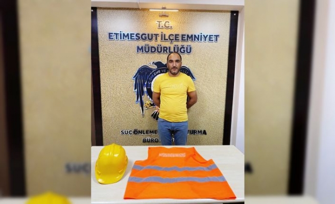 Ankara'daki hırsız, çalışan gibi giyinip şantiyeden malzeme çaldı