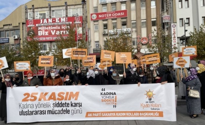 Sakarya Karabük Kocaeli ve Düzce'de kadına yönelik şiddet protesto edildi