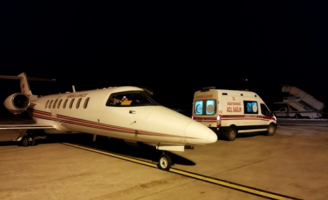 2 hasta yanık tedavisi için ambulans uçakla Bursa'ya sevk edildi