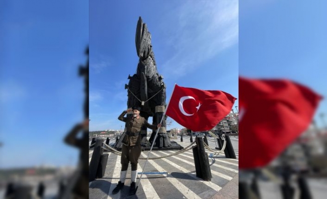Şehitler için İstanbul'dan adımla Çanakkale'ye ulaştı